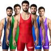 Exxact Sports Plain Men's Wrestling Singlet, High Performance Powerlifting Singlet Wrestling Singlets for Men - (Red, A2XL)
