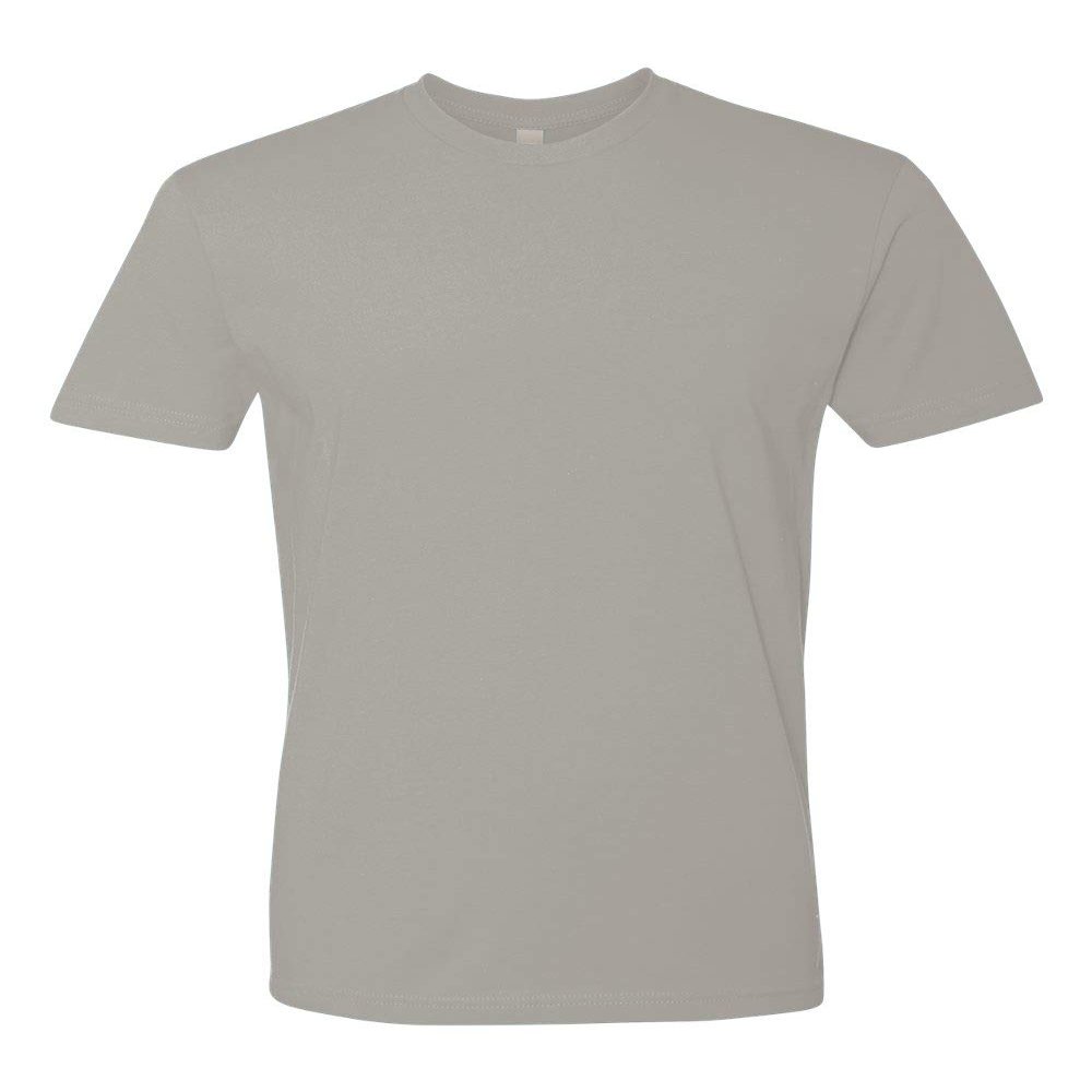 Next Level Cotton Short Sleeve Crew, 3XL, Light Grey