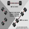 2021 High Performance Parts Adjustable Weight Dumbbell Barbell Kit with Ab Roller 88LB / 110LB Home Workout Equipment (110) black view 4