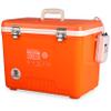 Engel 30qt Live Bait Cooler Box with 2nd Gen 2-Speed Aerator Pump - Portable Fishing Station & Minnow Bucket for Shrimp & Other Live Fish with Aerator - ENGLBC30-N in Orange High-Visibility view 4