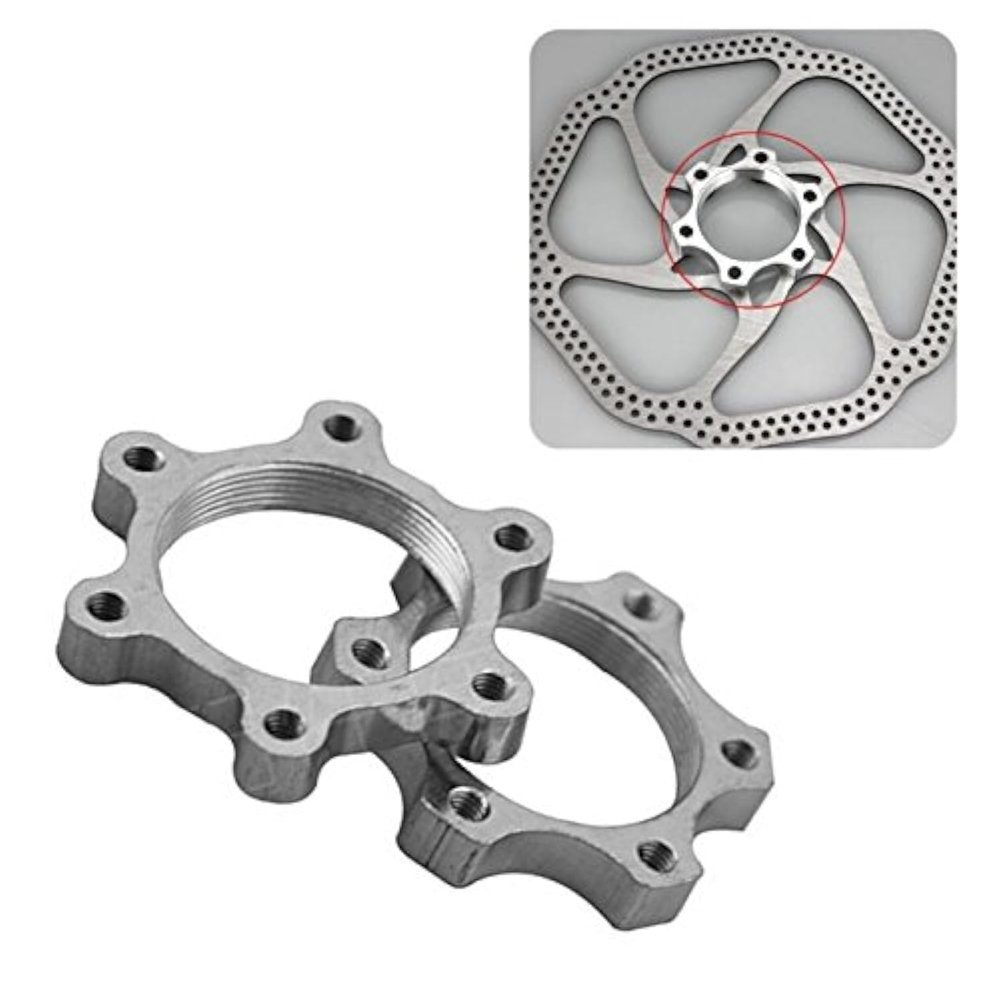 Bicycle Bike Freewheel Threaded Hubs Disk Disc Brake Rotor 6 Bolt Flange Adapter 44MM 2 pcs/pack