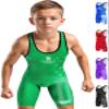 Exxact Sports Patriot Youth Wrestling Singlet For Boys, Premium Powerlifting Singlet, Kids Wrestling Singlets For Training (YL, Green) view 1