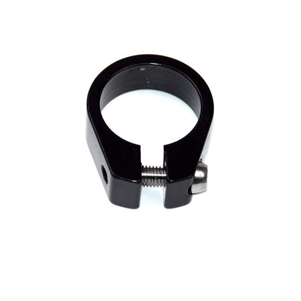 BARMI 25.4mm/28.6mm/31.8mm Bicycle Aluminum Alloy Single Nail Seat Tube Seatpost Clamp,Perfect Bike Accessories Black 25.4mm