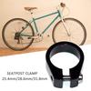 BARMI 25.4mm/28.6mm/31.8mm Bicycle Aluminum Alloy Single Nail Seat Tube Seatpost Clamp,Perfect Bike Accessories Black 25.4mm view 2