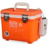 Engel 7.5qt Live Bait Cooler Box with 2nd Gen 2-Speed Aerator Pump - Portable Fishing Station & Minnow Bucket for Shrimp & Other Live Fish with Aerator - ENGLBC7-N-OHV in Orange High-Visibility view 3