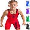 Exxact Sports Patriot Youth Wrestling Singlet For Boys, Premium Powerlifting Singlet, Kids Wrestling Singlets For Training (YM, Red) view 1