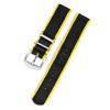 BOLYTE Quick Release Seatbelt Nylon Watchbands for Men and Women Multiple Colors 20mm 22mm Watch Strap (Black/Yellow, 20mm) view 2