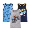 AQEACARMON Baby Boys' Tank Tops Dinosaur 3 Pack Tanks Set (Rocket + car + Dinosaur,2T) view 1