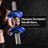 Diliboz Olympic Dumbbell Handle  2 Inch Loadable Dumbbell Bar Heavy Duty Handle for Gym Workouts, Exercise, Training, Bodybuilding, Cross Training and Weightlifting [Chrome Black] Package of 2 view 2