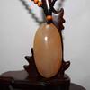 2.2" China Certified Nature Yellow Dragon Jade Wealth Crane and Crab Hand Carved Necklace Pendants 2344 view 4