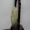 2.2" China Certified Nature Yellow Dragon Jade Longevity Monkey Hand Carved Necklace Pendants 2348 view 3