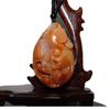 2" China Certified Nature Yellow Dragon Jade Auspicious Tiger and Lotus Hand Carved Necklace Pendants 2346 view 1