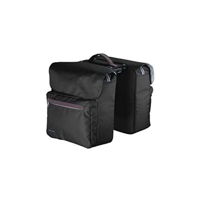 Racktime Unisex - Adult Ture 2.0 Double Bag, Black, 2 x 12L