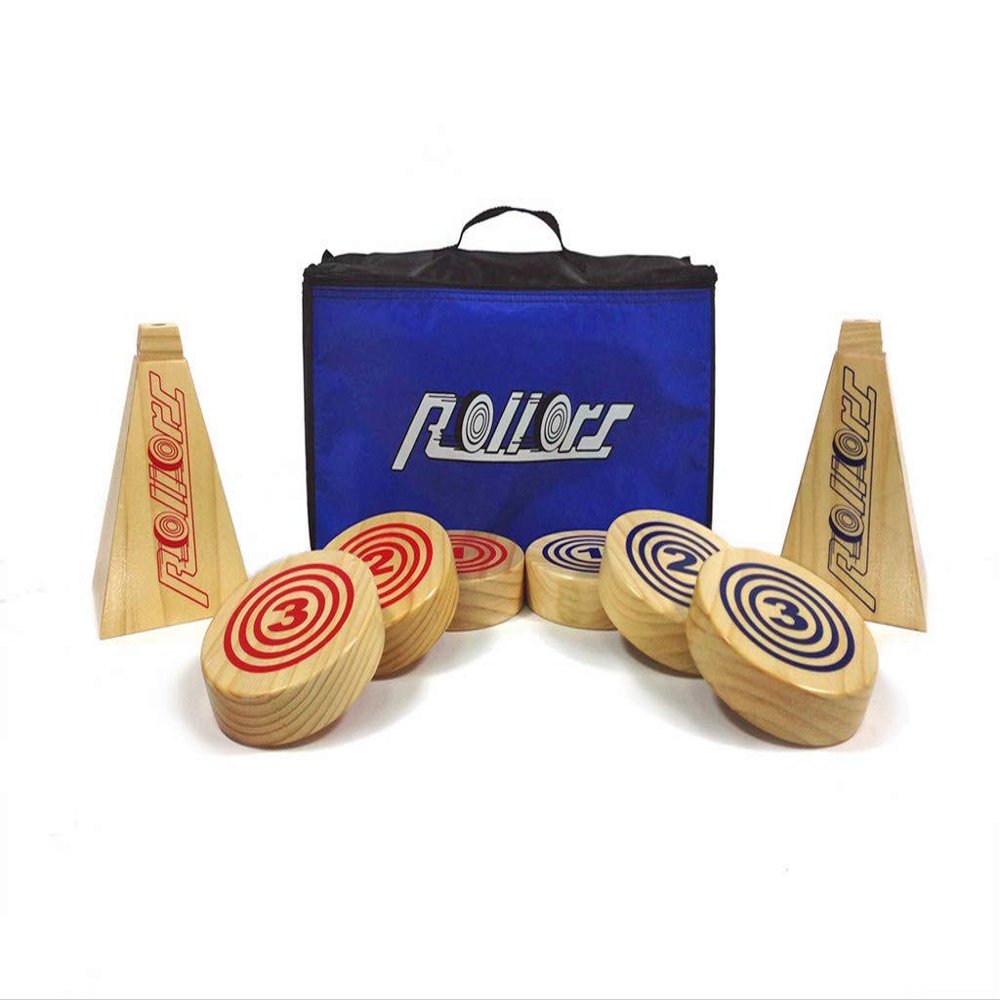 Rollors Game & Teal/Pink Expansion Pack - 12 Total Playing Disks - The #1 Lawn Game for Summertime Fun, Camping, Parties, BBQs, Picnics & Beach Days