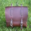 London Craftwork Large Bicycle Leather Bag Saddle/Handlebar/Frame Bag in CHERRY BROWN LEATHER Classic Bag XL-CHER view 3