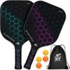 JoncAye USAPA Approved Pickleball Paddles Set of 2 - Fiberglass Rackets, 4 Outdoor Indoor Balls, Racquet Bag, Grip Tape - Lightweight Pickle-Ball Equipment for Men Women Adults Kids view 1