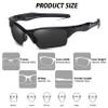 DUCO Toddler Baseball Sunglasses Age 4-7 Kids Unbreakable Polarized Cycling Glasses for Boys Girls with Strap K014 view 4