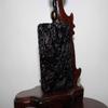 2.2" China Certified Nature Black Obsidian Jade Guangong Amulet Hand Made Necklace Pendant 8968 view 2
