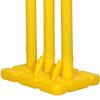 GRS Heavy Plastic Wicket - Set of 2 (6 Wicket, 4 Bails (Gulli), 2 Base and Attractive Bag -Yellow view 3