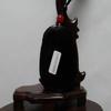 2.3" China Certified Nature Black Obsidian Jade Double Fortune Pixiu Hand Made Necklace Pendant 8986 view 4