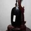 2.6" China Certified Nature Black Obsidian Jade Blessing Kwan-yin Hand Made Necklace Pendant 8970 view 4
