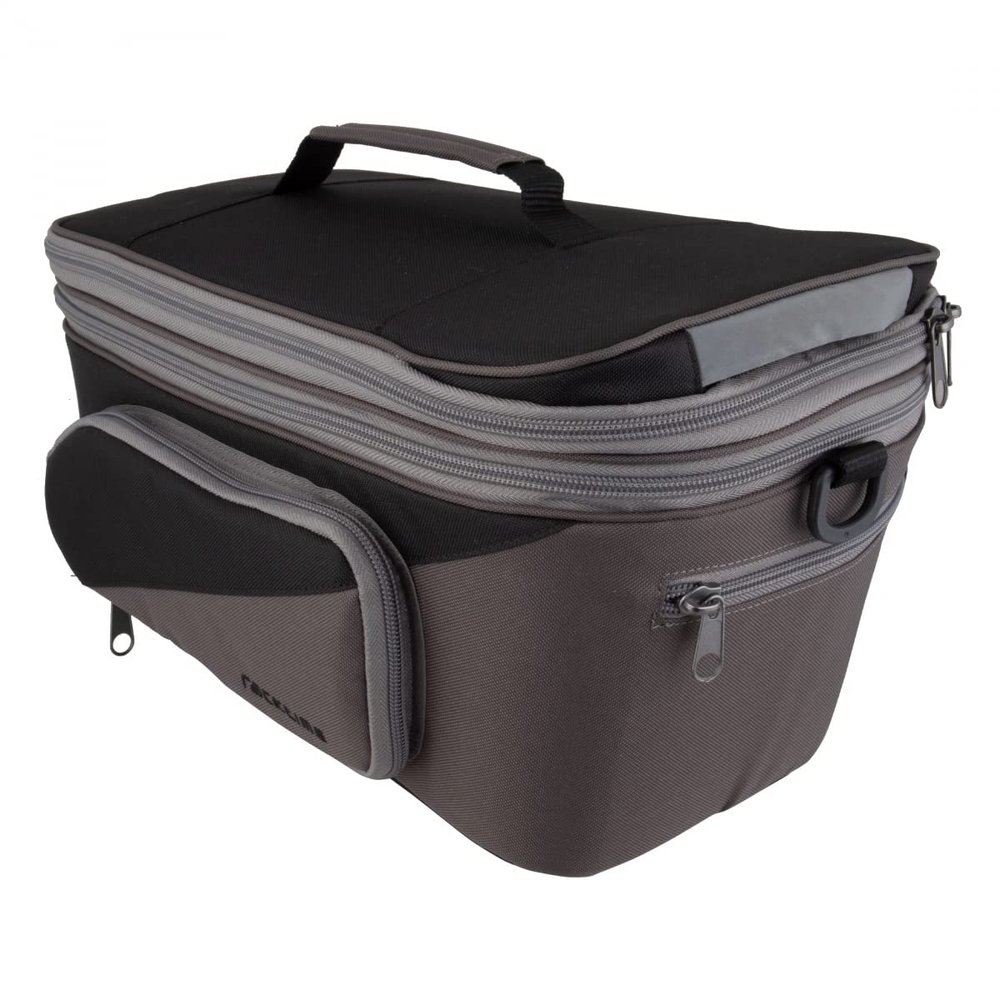 Racktime Unisex - Adult System Talis Plus 2.0 Pannier Rack Bags, Black/Grey, One Size, 0900-201, One Size