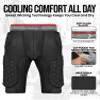 Exxact Sports Elite 5-Pad Adult Football Girdle for Men with Cup Pocket, Padded Compression Shorts with Integrated Hip, Thigh, Tailbone Pads, Men's Girdle Football (AXL, Black) view 2