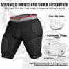 Exxact Sports Elite 5-Pad Adult Football Girdle for Men with Cup Pocket, Padded Compression Shorts with Integrated Hip, Thigh, Tailbone Pads, Men's Girdle Football (AXL, Black) view 3