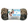 Derby Laces Style Wide 10mm Waxed Lace for Roller Skates, Hockey Skates, Boots, and Regular Shoes (Leopard, 60 Inch / 152 cm) view 1