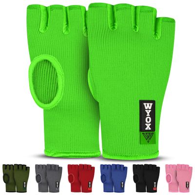 WYOX Hand Wraps Inner Gloves for Kickboxing, Hand Protection for Punching Bag Boxing Glove Liners, Muay Thai, Speed Bag Gloves, Wrist Wrap Training Gloves for Under Mitts & Elasticated