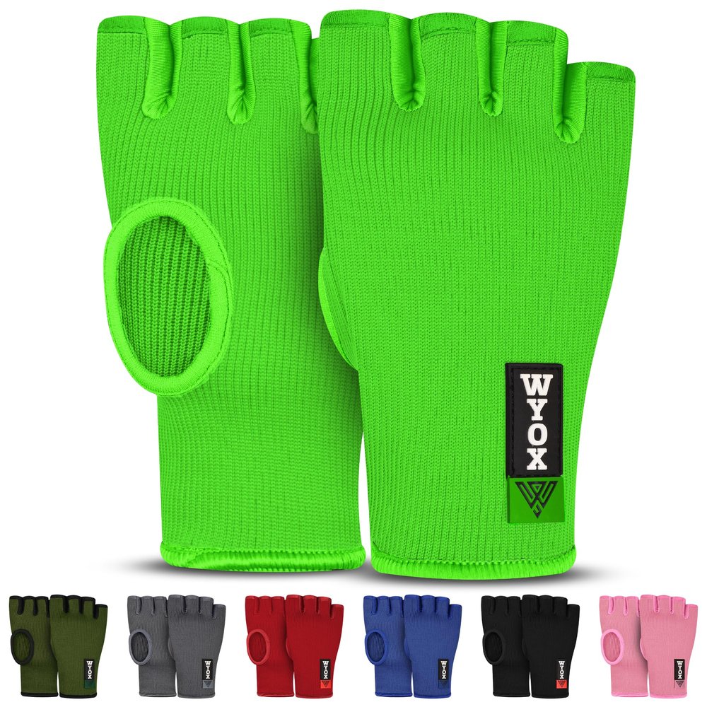 WYOX Hand Wraps Inner Gloves for Kickboxing, Hand Protection for Punching Bag Boxing Glove Liners, Muay Thai, Speed Bag Gloves, Wrist Wrap Training Gloves for Under Mitts & Elasticated
