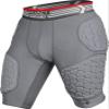 Exxact Sports Elite 5-Pad Adult Football Girdle for Men with Cup Pocket, Padded Compression Shorts with Integrated Hip, Thigh, Tailbone Pads, Men's Girdle Football (AL, Gray) view 1