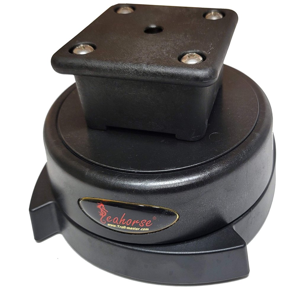 Seahorse Downrigger Swivel Base with Cannon Downrigger Magnum Digi-Troll Large Body Legacy Mounting Plate 2207323 Heavy Duty, Assembled, Stainless Steel Hardware Included