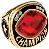 Express Medals Champion Red MVP All Star Trophy Ring in Sizes 6 to 15 with Award Display Stand Case and Neck Display Ball Style Chain 9 view 1