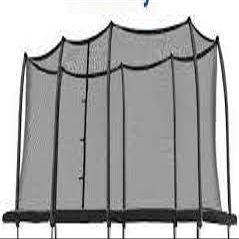 SuperTrampoline Trampoline Replacement 8ft x 14ft Netting for 8 Curve Poles, no Poles Included