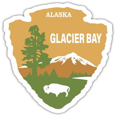 Glacier Bay National Park Alaska Bumper Sticker Decal 4x5 inches