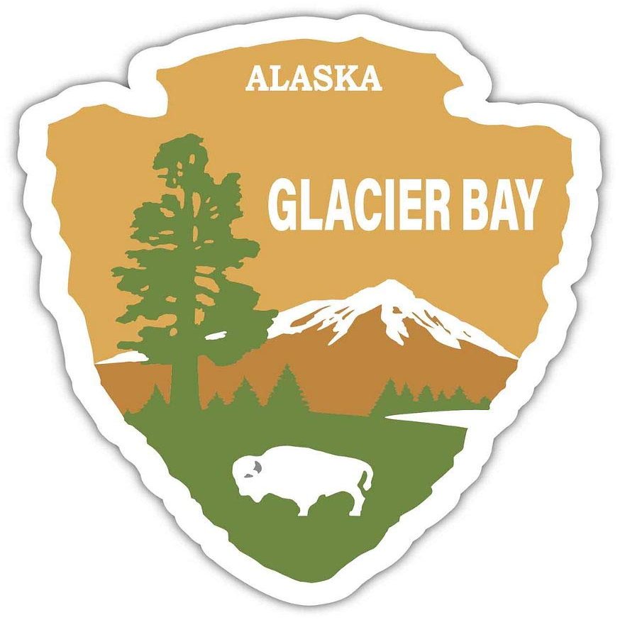 Glacier Bay National Park Alaska Bumper Sticker Decal 4x5 inches