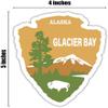 Glacier Bay National Park Alaska Bumper Sticker Decal 4x5 inches view 3