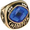 Express Medals Champion Blue MVP All Star Trophy Ring in Sizes 6 to 15 with Award Display Stand Case and Neck Display Ball Style Chain 14 view 1