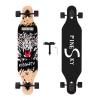 PINESKY 41 Inch Longboard Skateboard 9 Ply Natural Maple Complete Skateboard Cruiser for Cruising, Carving, Free-Style and Downhill with T-Tool Tiger view 1