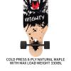 PINESKY 41 Inch Longboard Skateboard 9 Ply Natural Maple Complete Skateboard Cruiser for Cruising, Carving, Free-Style and Downhill with T-Tool Tiger view 4