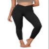ODODOS Women's Cross Waist 7/8 Yoga Leggings with Inner Pocket, Inseam 25" Gathered Crossover Workout Yoga Pants, Black, XX-Large view 1
