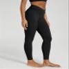ODODOS Women's Cross Waist 7/8 Yoga Leggings with Inner Pocket, Inseam 25" Gathered Crossover Workout Yoga Pants, Black, XX-Large view 2