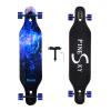 PINESKY 41 Inch Longboard Skateboard 9 Ply Natural Maple Complete Skateboard Cruiser for Cruising, Carving, Free-Style and Downhill with T-Tool Blue Sky view 1