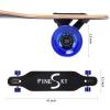 PINESKY 41 Inch Longboard Skateboard 9 Ply Natural Maple Complete Skateboard Cruiser for Cruising, Carving, Free-Style and Downhill with T-Tool Blue Sky view 3