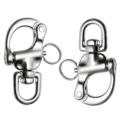 SUNOOM 316 Stainless Steel Quick Release Snap Shackle,Swivel Shackle Snap Hook,Marine Boat Shackles for Rigging, Pack of 2