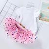 AGQT Baby Girls 1st Easter Skirt Set Polka Dot Short Sleeve 3Pcs Big Eggs Bodysuit With Lace Skirt and Headband Size 6-12 Months(73) view 3
