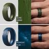 ThunderFit Silicone Mens Wedding Rings, 10mm Wide 2.5mm Thick Rubber Wedding Bands-Variety Multipack 1-7 view 4
