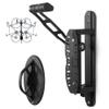 CyclingDeal Bike Swivel Wall Hanger with Rear Wheel Pad Stopper - Adjustable & Foldable Indoor Storage Hook Organizer - Safe & Secure for Storing MTB, Road Bicycles in Garage or Home - 1 Pack view 1
