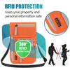 Peicees RFID Blocking Travel Neck Wallet for Men Women Family Passport Holder Lanyard Neck Pouch Slim Travel Document Holder view 3